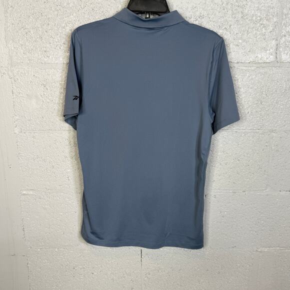 Reebok Men's Short Sleeve Performance Training Polo Shirt - Vintage Blue Small - Picture 6 of 6